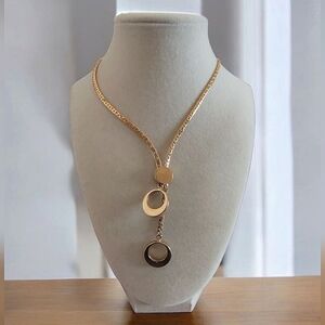 Lovely Gold Tone Slider Chain Bracelet Unsigned